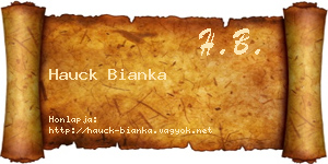 Hauck Bianka névjegykártya